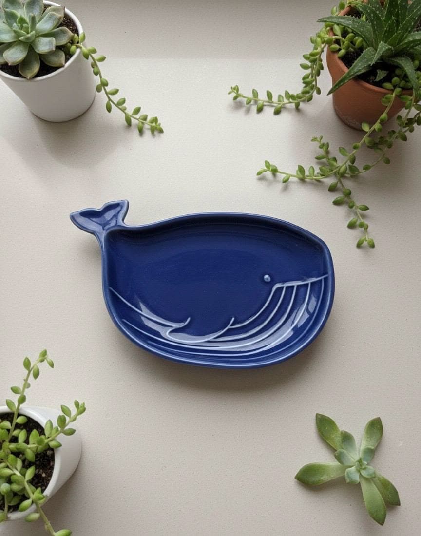 Plato Ballena - Taller de cerámica - taller de cerámica en Gijón
